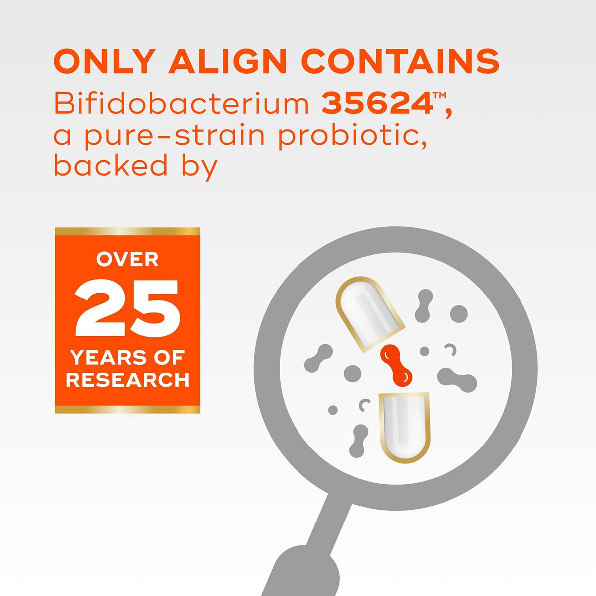 Align probiotic capsules bottle package design