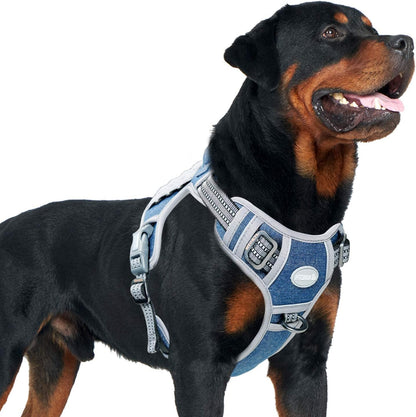 Auroth Tactical Dog Harness for Large Dogs No Pull Adjustable Pet Harness Reflective K9 Working Training Easy Control Pet Vest Military Service Dog Harnesses Army Yellow L - Image 12