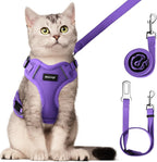 Cat Harness and Leash for Walking, Cat Car Harness, Escape Proof Soft Adjustable Vest Harnesses for Cats, Easy Control Breathable Reflective Strips Harness, Kitten Harness and Leash Set, Black, S - Image 10