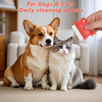 Demonstration of Wanmu flea comb for pet eye hygiene