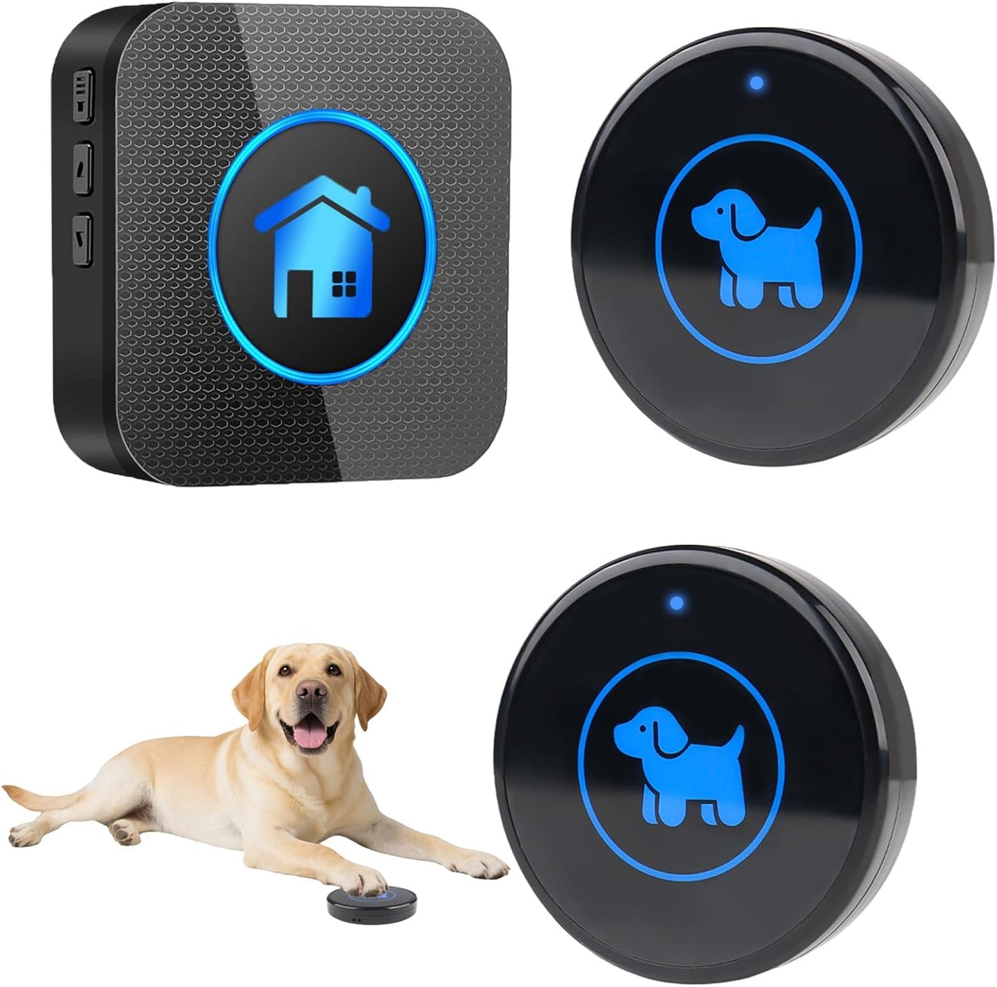 Cangecit wireless dog door bell 2026 enhanced touch kit front view
