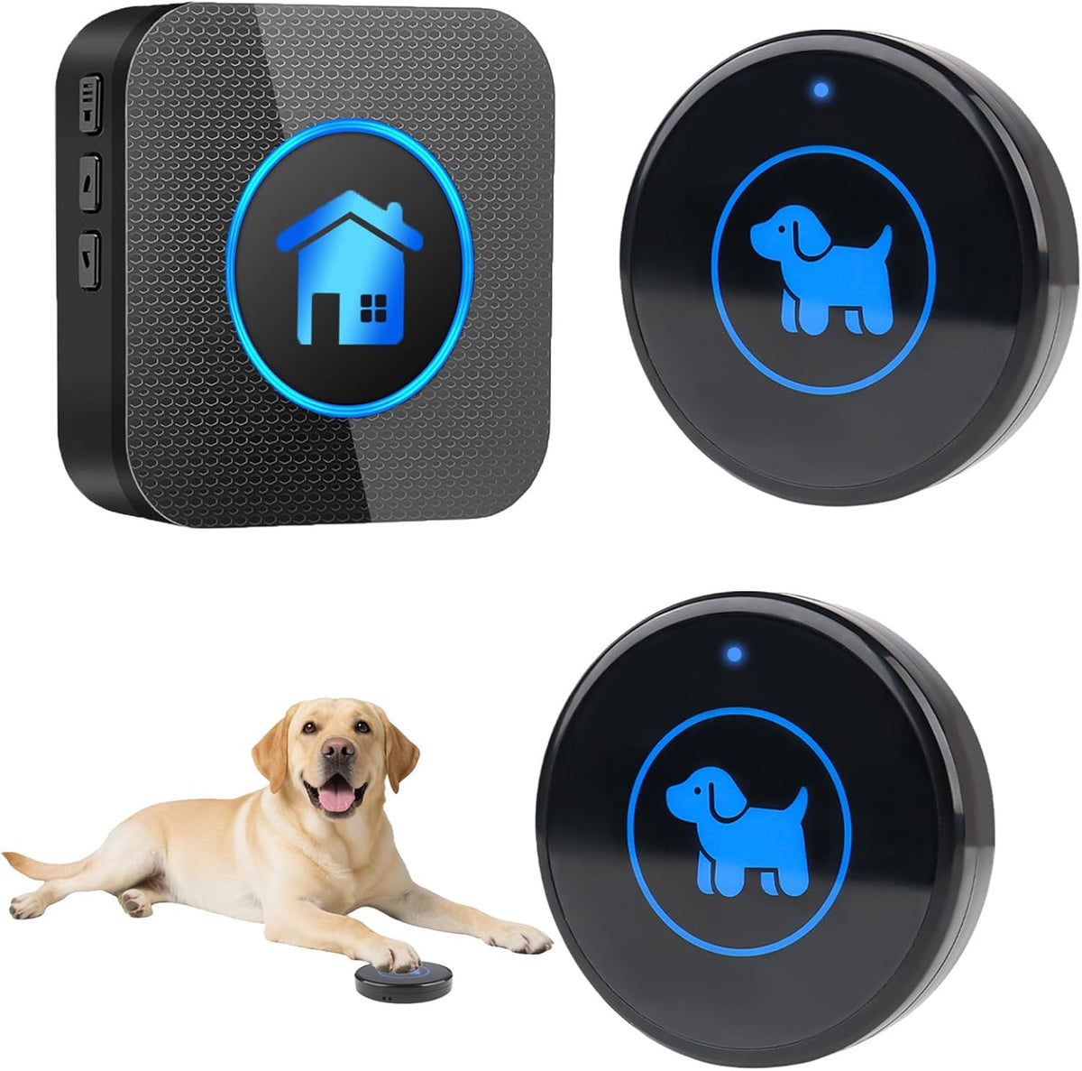 Cangecit wireless dog door bell 2026 enhanced touch kit front view