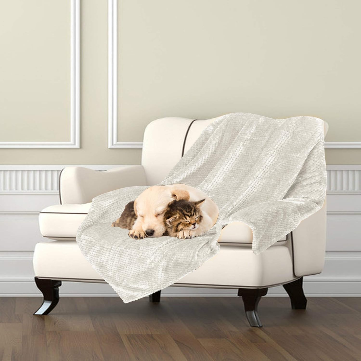 Dog Blanket,Soft Fuzzy Blankets for Puppy, Small,Medium,Large,X-Large Premium Fluffy Blankets Plush Fleece Throw Dog Bed, Couch, Sofa, Reversible Travel Warm Covers - Image 13