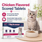 Authentic USA imported PetArmor cat worm treatment side label details