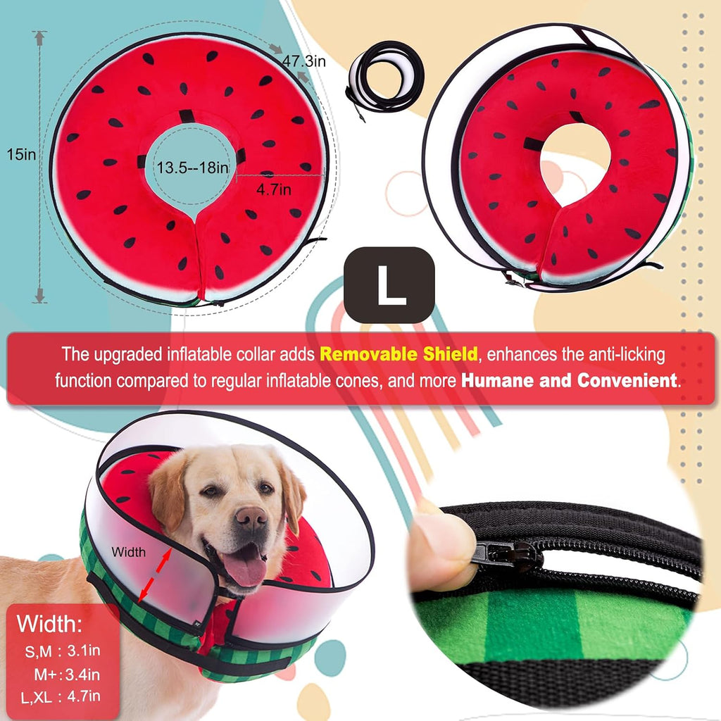 Mariyago pet recovery donut with clear anti licking shield detached