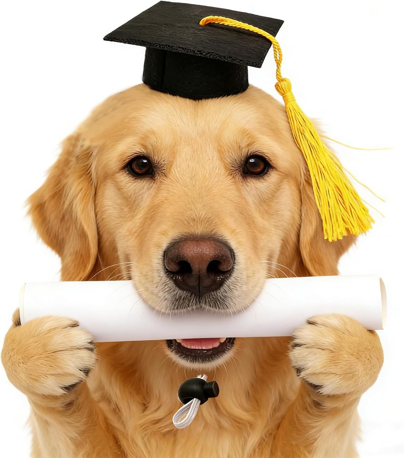 Premium non woven fabric pet graduation cap with adjustable elastic chin strap