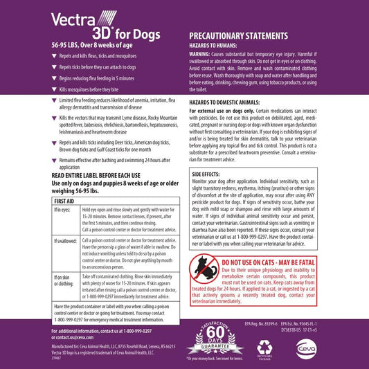 Topical parasite treatment six month supply applicators packaging side view
