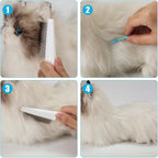 Two pieces tick removal tools for safe pet pest extraction close up view.