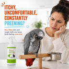 UnRuffledRx bird spray bottle showing natural aloe vera ingredients