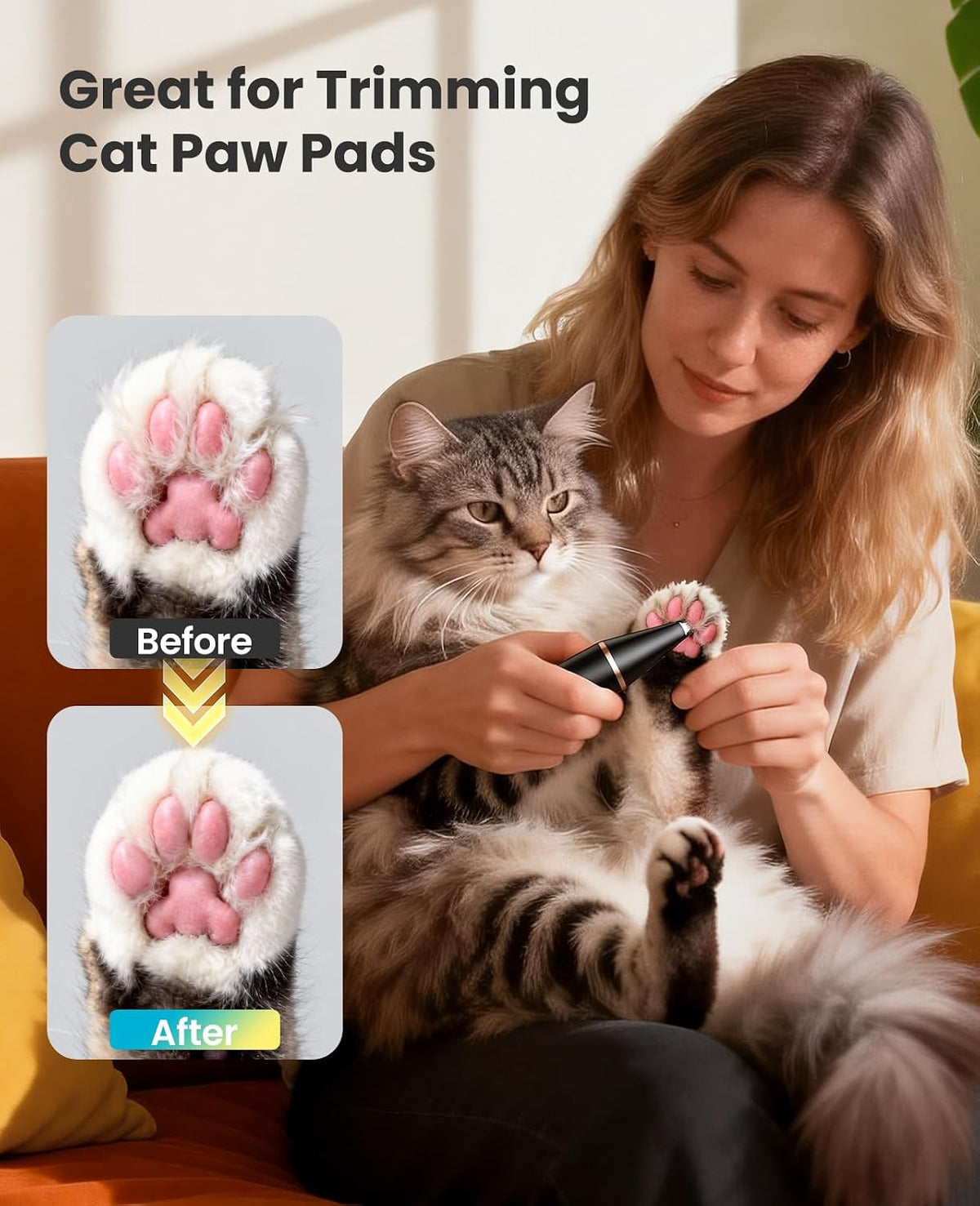 Low noise cat clippers showing the standard one inch blade head