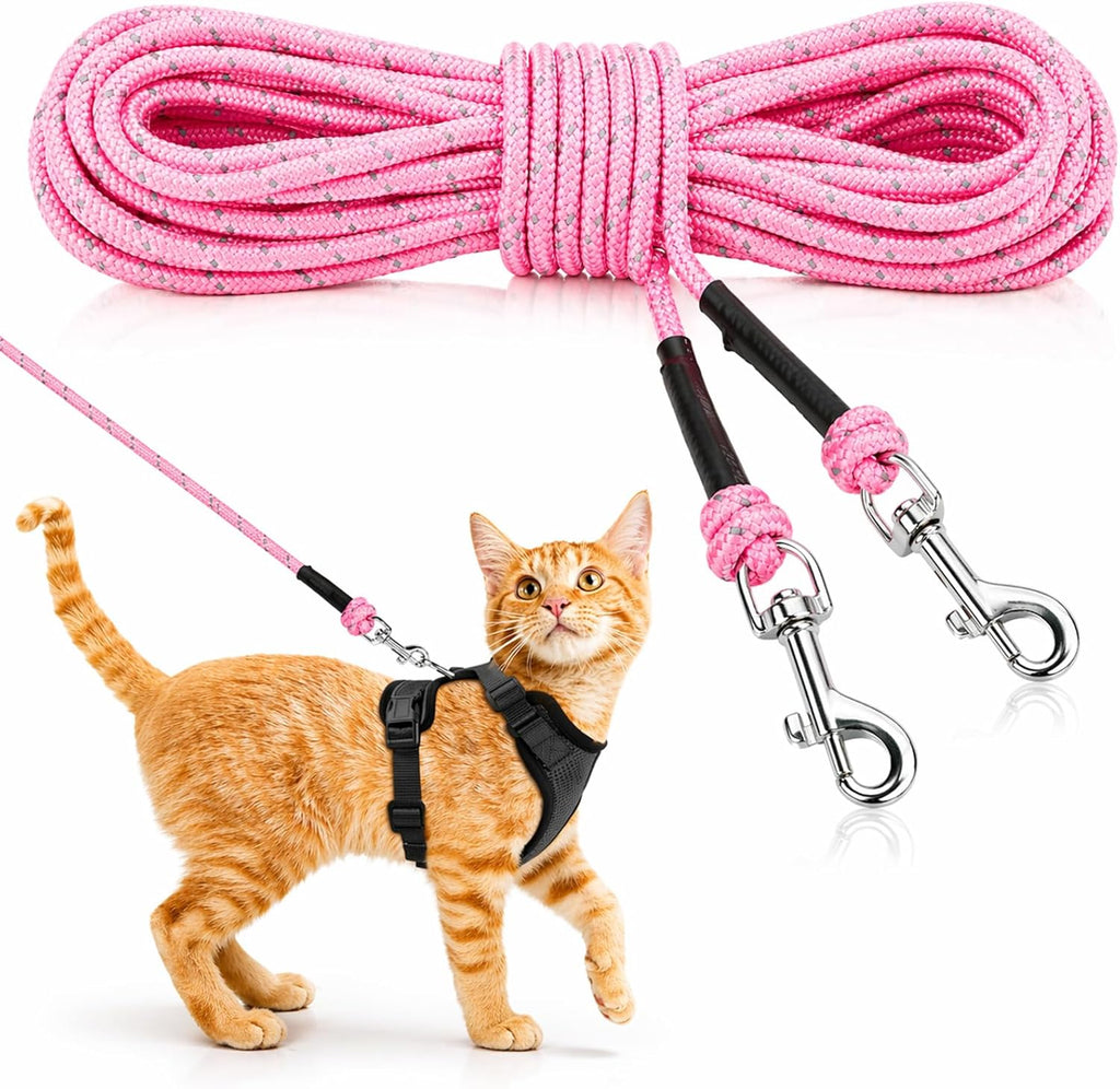 Rypet Reflective Cat Long Leash - 15 FT Escape Proof Walking Leads Yard Long Lead Durable Safe Personalized Extender Leash Traning Play Outdoor for Kitten, Puppy, Rabbit and Small Animals - Image 11