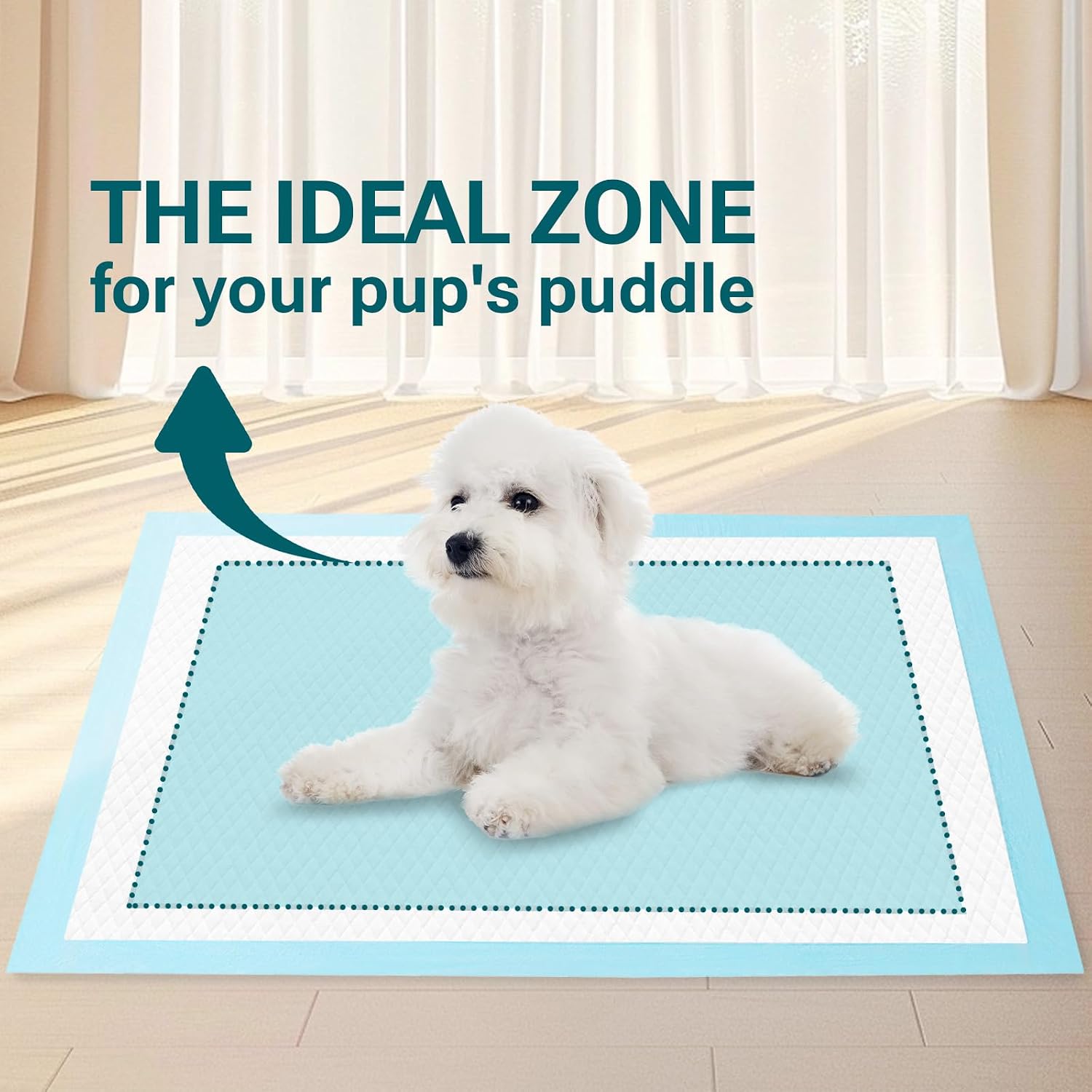 Clean Spaces 100 Count Super Absorbency Puppy Pads 22"x 22", Leakproof Quick Drying Dog Training Pee Pads, Puppy Pee Pads, Disposable Underpads Changing Pads for Baby, Puppy and Adults - Image 9