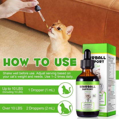 FRDUGA furball control liquid supplement showing pumpkin and aloe ingredients packaging