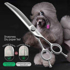 Premium stainless steel dog chunking scissors for thick coats
