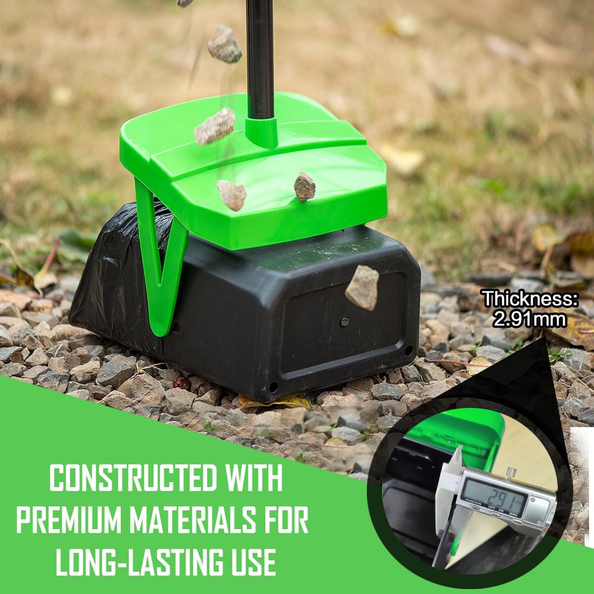 FUSBUNTY swivel bin with bag attachment clips holding a waste bag.