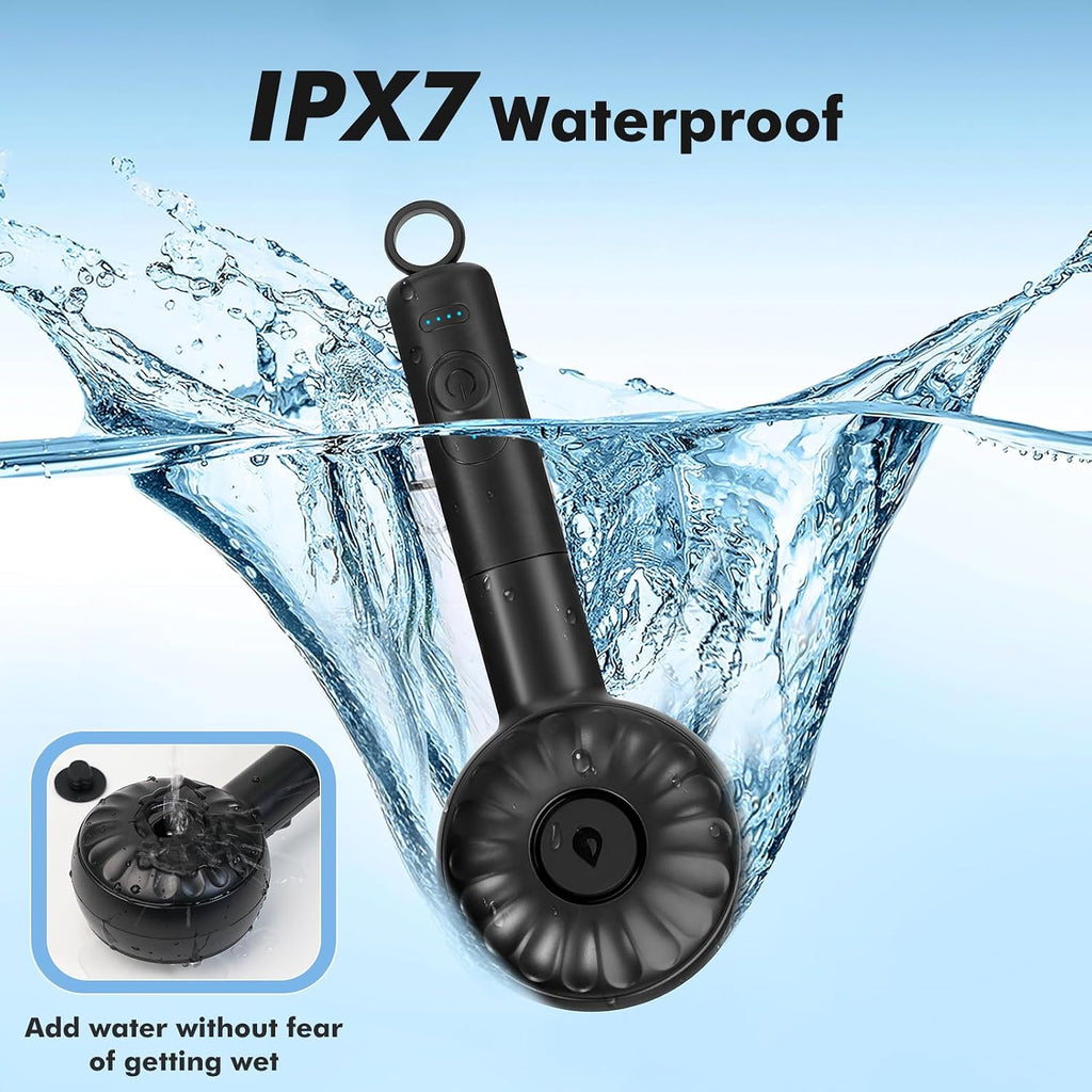 Side profile of the low noise electric pet steamer brush for indoor cats.