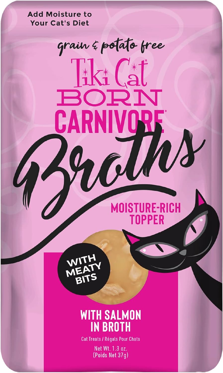 Tiki Cat Born Carnivore Broths, Duck & Chicken Recipe, Hydration and Flavor Supplement Cat Food Topper, 1.3 oz. Pouch (12 Count) - Image 10