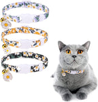 3 Pack Breakaway Cat Collars with Bell- Daisy Pendant Spring Cat Collar for Girl Boy Cats with Safety Buckle- Cute Kitten Collar Adjustable 8"-12" for Kitty Puppy Small Pets - Image 15