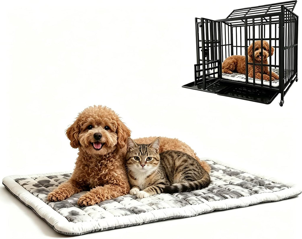 48" x 29"Washable Dog Bed Mat, Upgraded Non-Slip Durable Dog Bed, Soft and Comfortable, Machine Washable Luxury Kennel Pad, Design Kennel Beds Mats for Medium Large Sized Pets - Image 13
