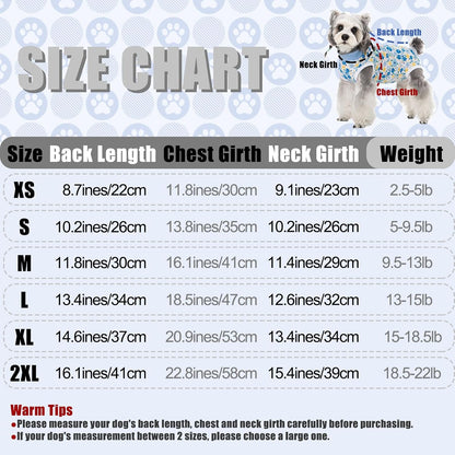 FEimaX spay neuter onesie for small dogs back view