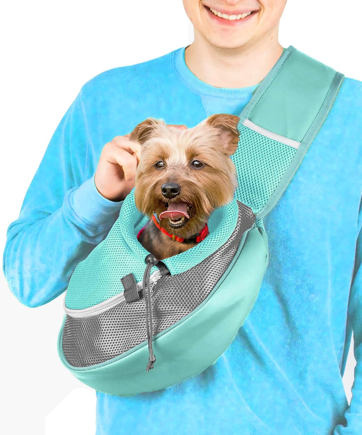Cuddlissimo! Pet Sling Carrier - Carefully Sized for Teacup & Toy Breed Puppies & Cats (Under 6lb) - Soft Pouch for Small Dogs, Yorkies, Chihuahuas - Ideal for Hands-Free Travel & Walks (Pink) - Image 13