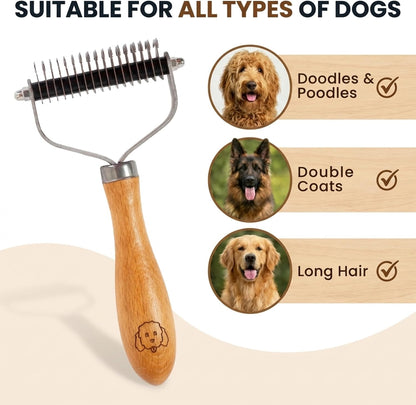 Packaging and product view of We Love Doodles dematting comb