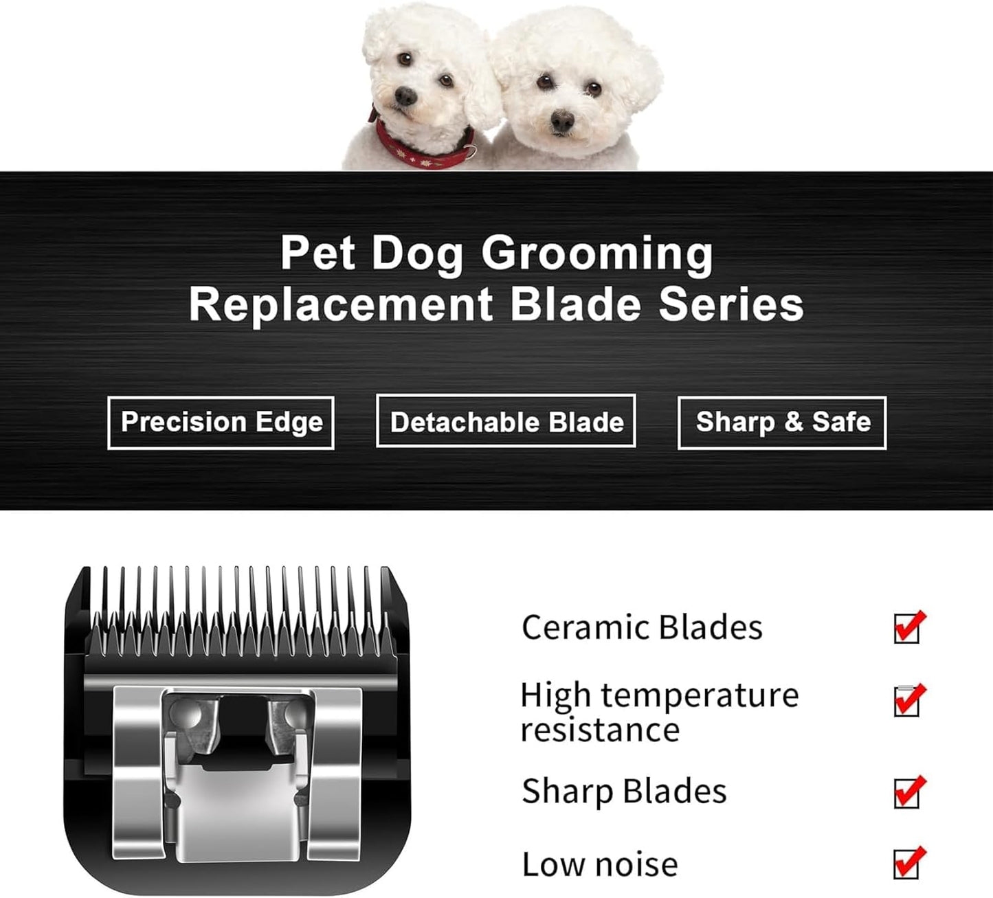 Heavy duty stainless steel base of the detachable dog clipper replacement attachment.