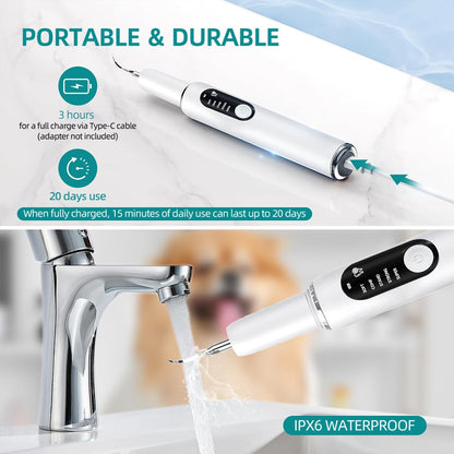 Ergonomic handle design of Qvkhpcl dog and cat dental tool