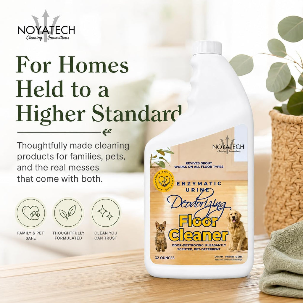 NOYATECH Pet Floor Cleaner - Enzyme-Powered Degreaser for Urine, Odor & Grime | Safe for Tile, Vinyl, Grout & Hardwood | Residue-Free & Pet Safe - Image 9