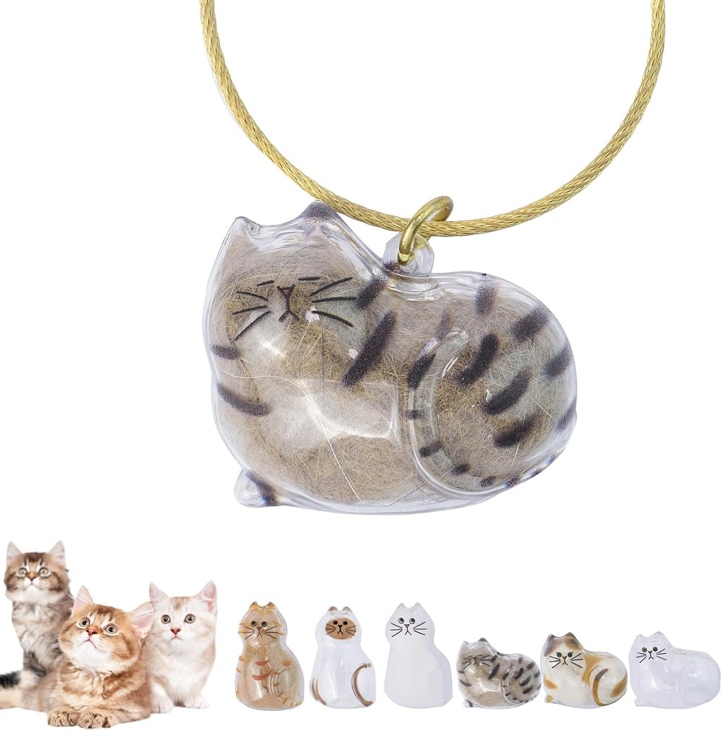 Cat Hair Storage Keychain,Transparent Cat and Dog Hair Storage Capsule,Welldonepet Cats Hairs Keychain - Image 11