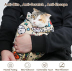 Anti scratch cat restraint wrap laid out flat showing its large dimensions.