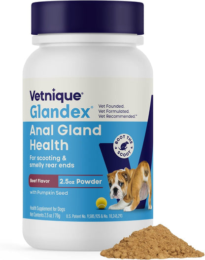 Vetnique Glandex for Dogs Anal Gland Powder, Support for Scooting & Fishy Odor, Boot The Scoot Fiber Supplement, Pumpkin Powder & Probiotics for Dogs with Digestive Enzymes (5.5oz Powder, Beef Liver) - Image 11