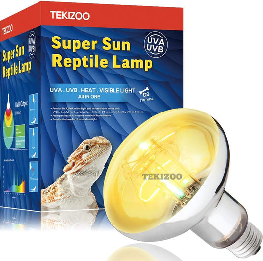 Tekizoo UVA UVB Sun Lamp front view high intensity reptile basking bulb
