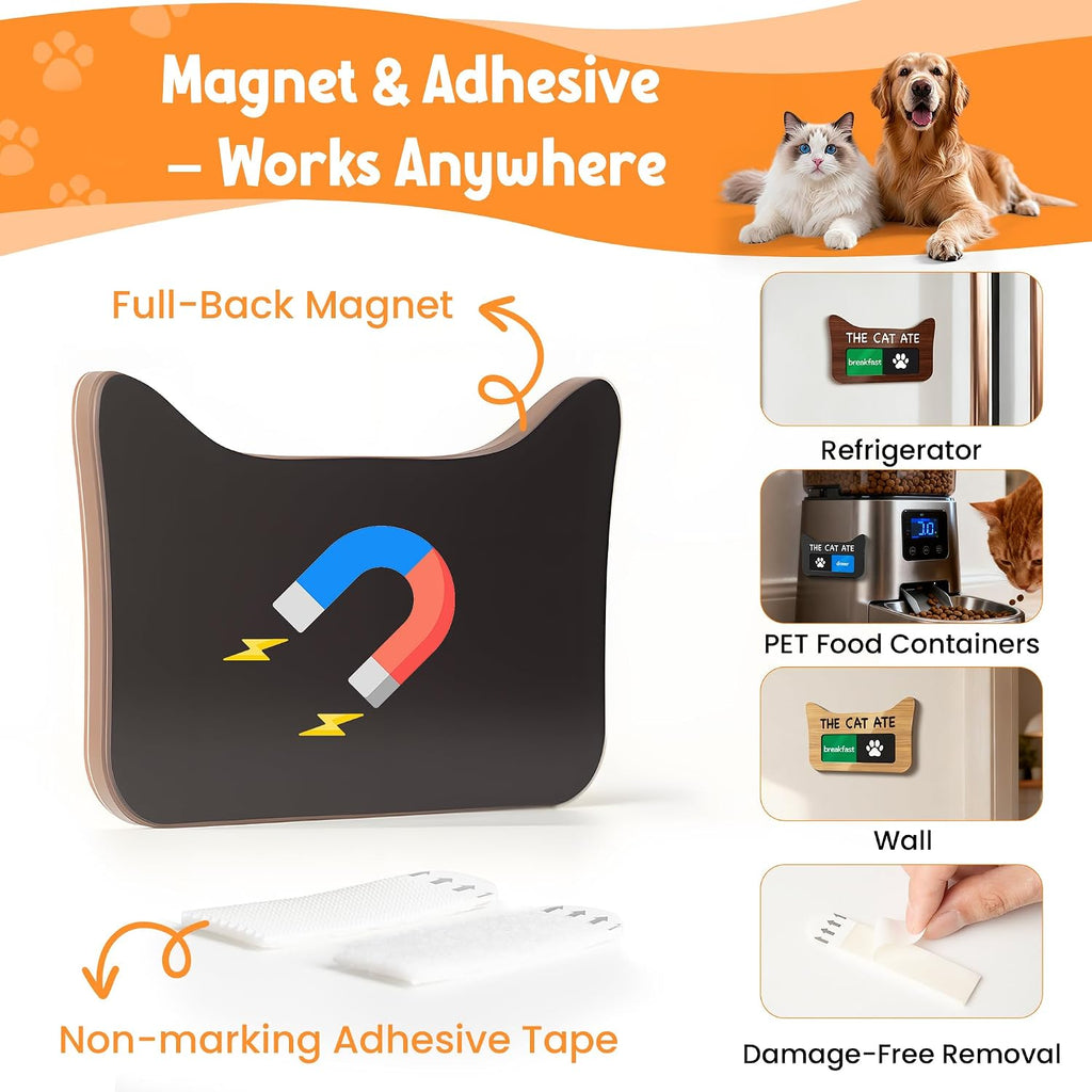 EliteSign pet food reminder device with sliding mechanism premium design