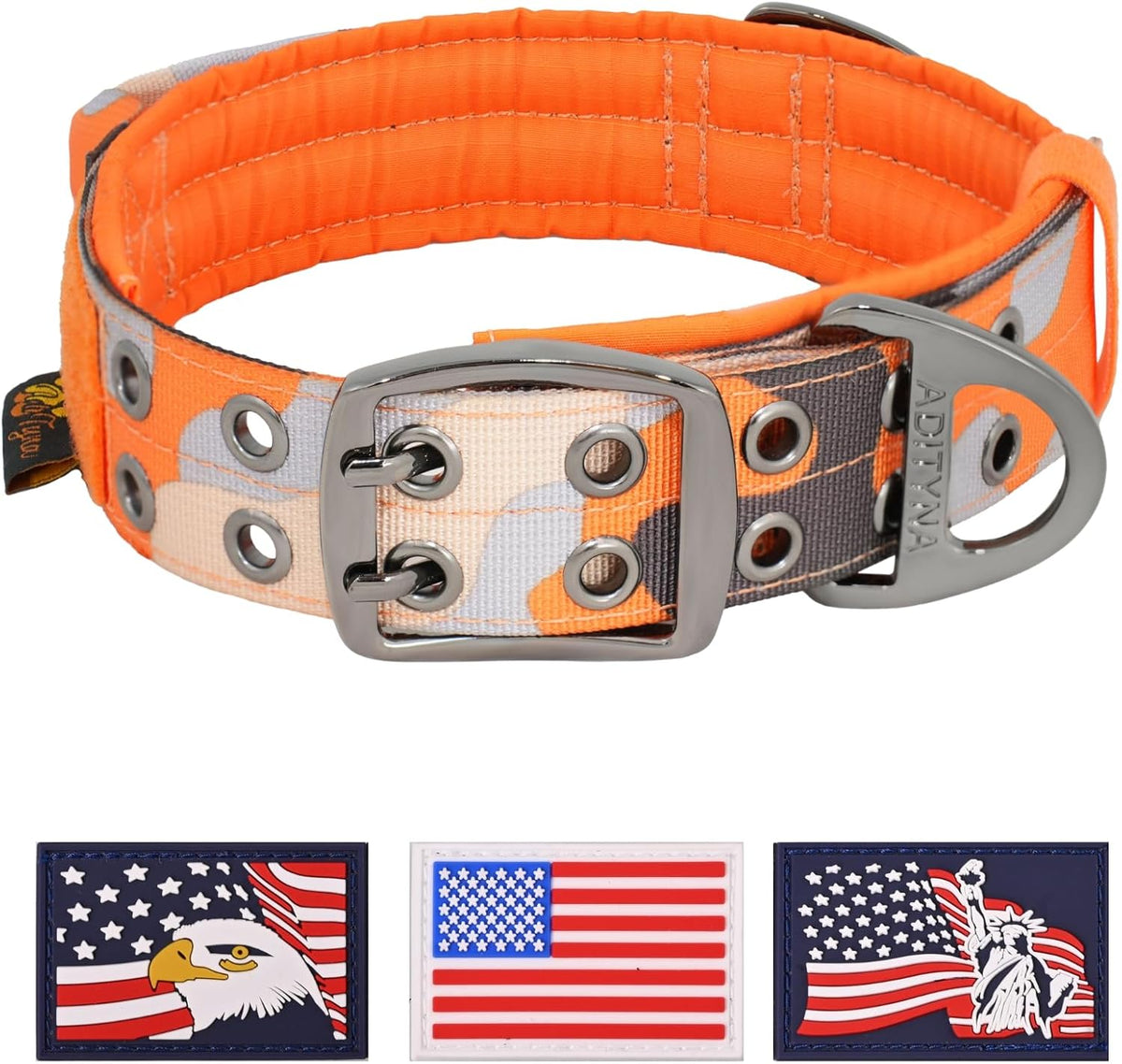 ADITYNA Heavy Duty Dog Collar for Large Dogs - Reflective Collar with Handle for Training, and Walking - Wide, Thick, Tactical, Soft Neoprene Padded - Image 13
