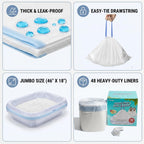 Frnoip extra thick cat litter liners showing the heavy duty three millimeter claw resistant material