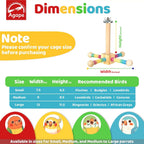 Agape bird toy center pine wood chew block detail