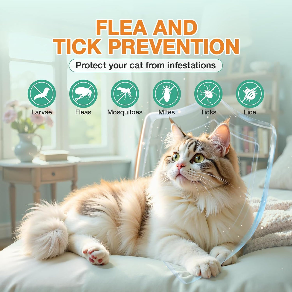 Natural chicken flavored cat flea and tick chews container
