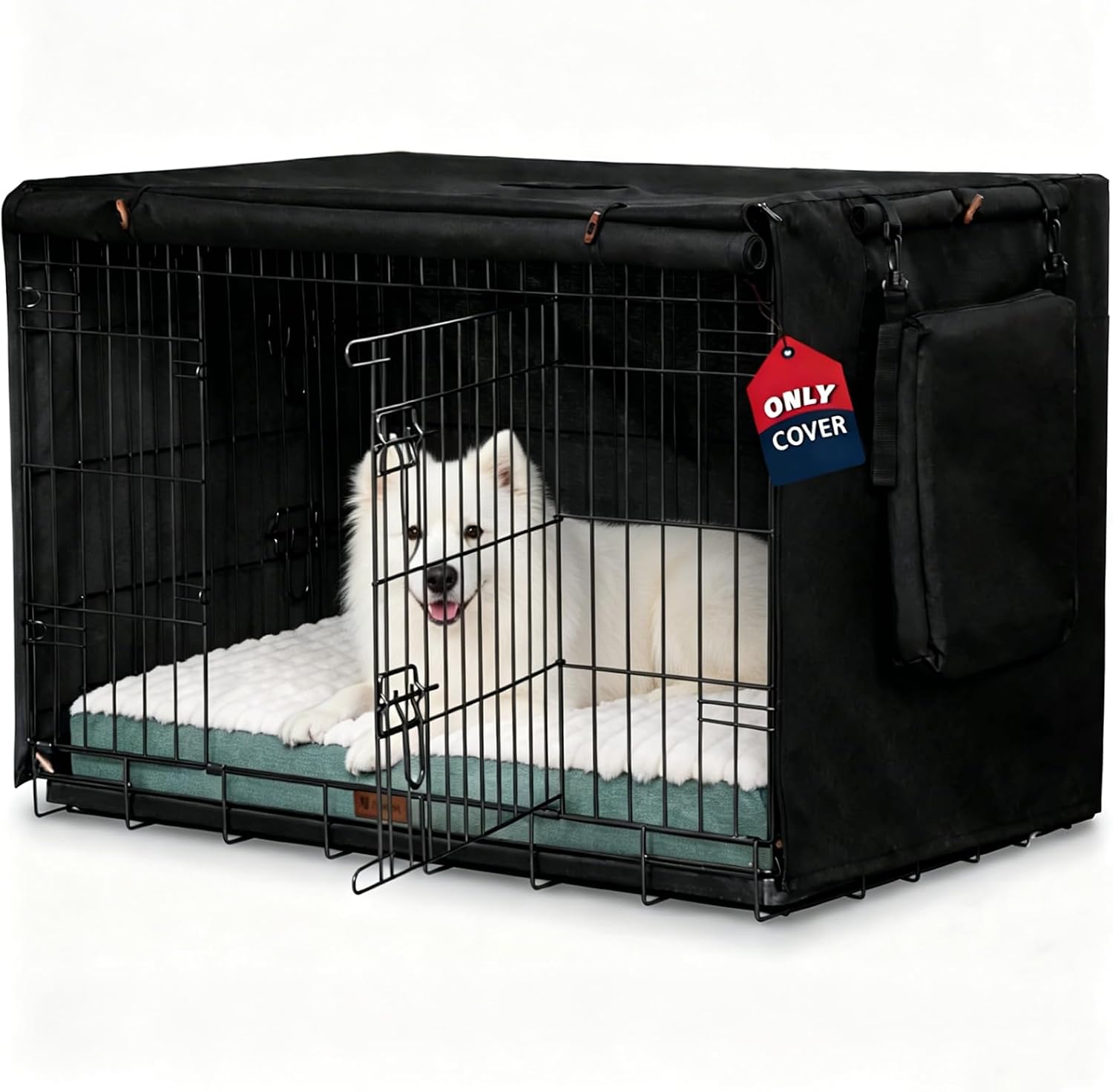 Dog Crate Cover 36 Inch, Heavy Duty Waterproof 600D Oxford Kennel Cover for Wire Cages with 1/2/3 Doors, Privacy Pet Cover with Storage Bag - Machine Washable, Indoor/Outdoor,Gray - Image 11