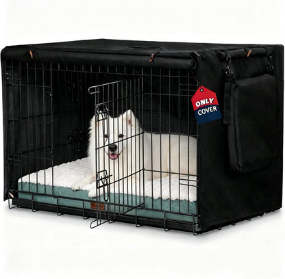Dog Crate Cover 36 Inch, Heavy Duty Waterproof 600D Oxford Kennel Cover for Wire Cages with 1/2/3 Doors, Privacy Pet Cover with Storage Bag - Machine Washable, Indoor/Outdoor,Gray - Image 11