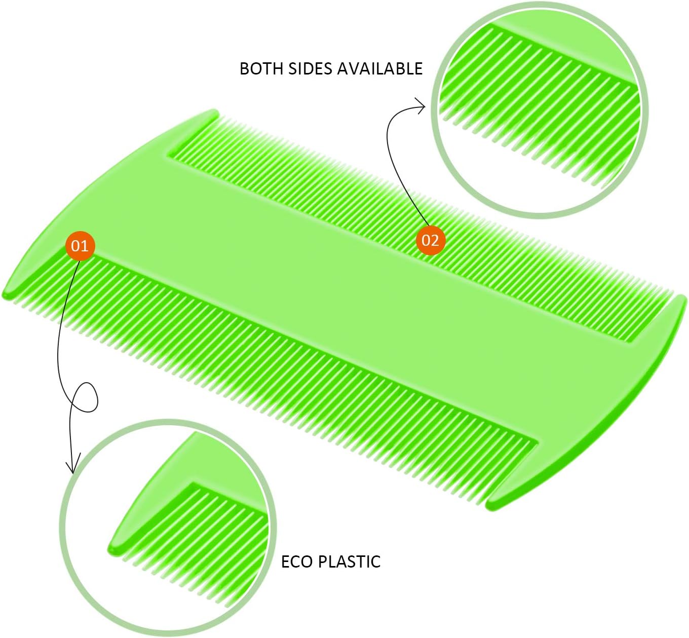 Boao double sided plastic pet comb for tear stain removal