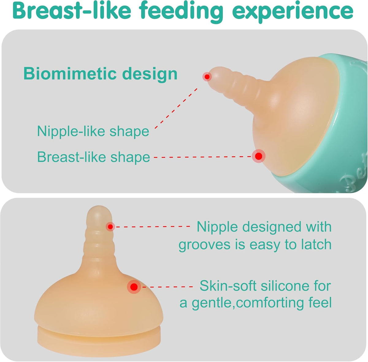 Doggiema silicone feeding kit components disassembled for easy cleaning.