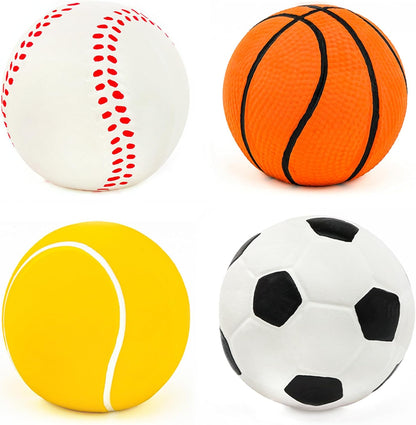 CHIWAVA 3PCS 2.7'' Squeak Latex Dog Toy Football Chew Fetch Throw Ball for Medium Dogs Interactive Play - Image 13