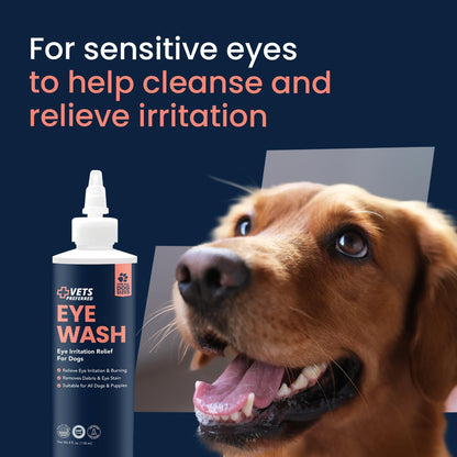 Gentle boric acid eye wash for puppies and adult dogs