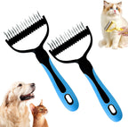 Double-Sided Pet Grooming Brush, 2026 New Undercoat Rake for Long Haired Pets, Multi-Functional Dematting Comb for Home Grooming, Pet Hair Removal Brush for Pet Owners (Blue, 1pcs) - Image 10