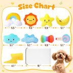 KIPRITII puppy fetch and cuddle toys packed in travel bag