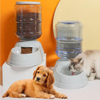 Leptzoa automatic dog food storage station alongside the matching eleven Litre water bowl