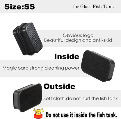 Carefree Fish small fish tank algae scraper separated into two magnetic pieces.