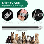 Side view showing four individual cat flea collars in a pack