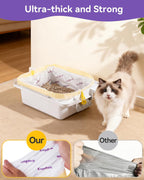 KropBom premium leak proof pet waste bags roll showing precise sizing dimensions